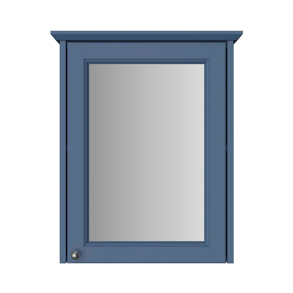 Heritage Caversham 540mm Maritime Blue Single Door Mirror Cabinet